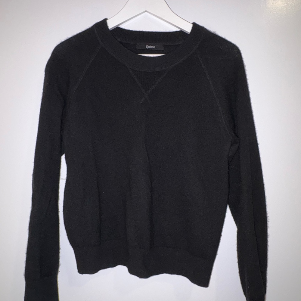 Quince Black Cashmere Sweater